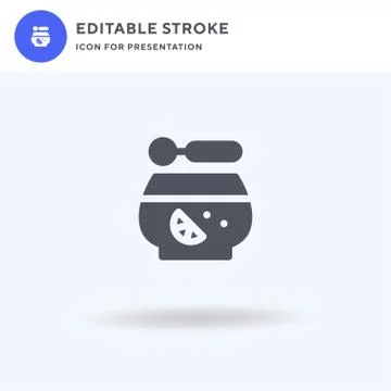 Punch Bowl icon vector, filled flat sign, solid pictogram isolated on white Stock Illustration