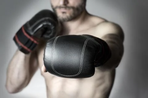 Punch of a boxer Stock Photos