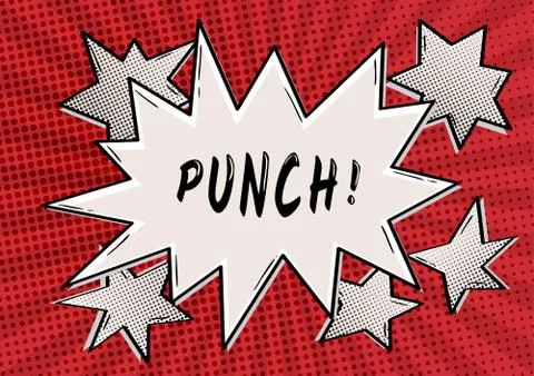 PUNCH comic bubble Stock Illustration