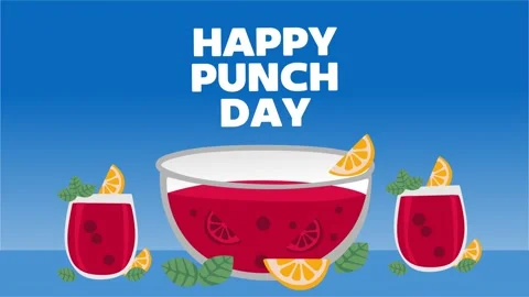Punch Drink Day with delicious punch drink Vídeo Stock 306728089