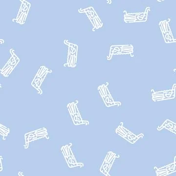 Punch drink line vector seamless pattern Illustrazione stock