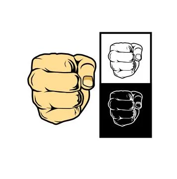 Punch hand Stock Illustration