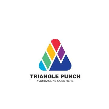 Punch hand triangle concept vector icon illustration design 스톡 일러스트