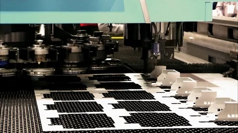 Punch Machine Mechanical Sheet Metal Punch, Advanced Manufacturing Video stock 82265928