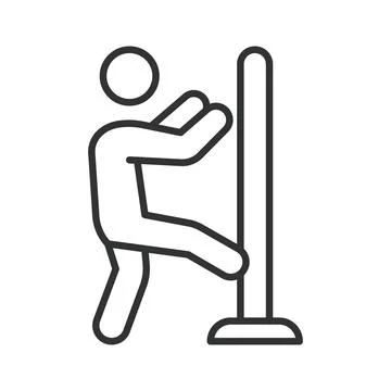 Punch training and striking practice, icon in line design. punch training Stockillustratie