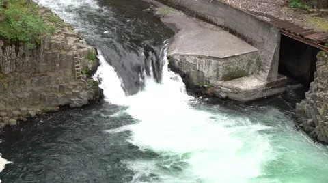 Punchbowl Falls, Dee, Oregon Stock Footage 63303653