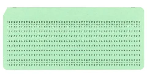 Punched card for programming 스톡 일러스트