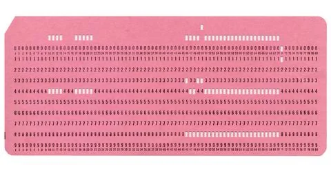 Punched card for programming Stock Illustration