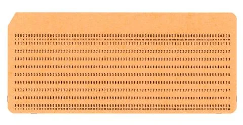Punched card for programming 写真素材