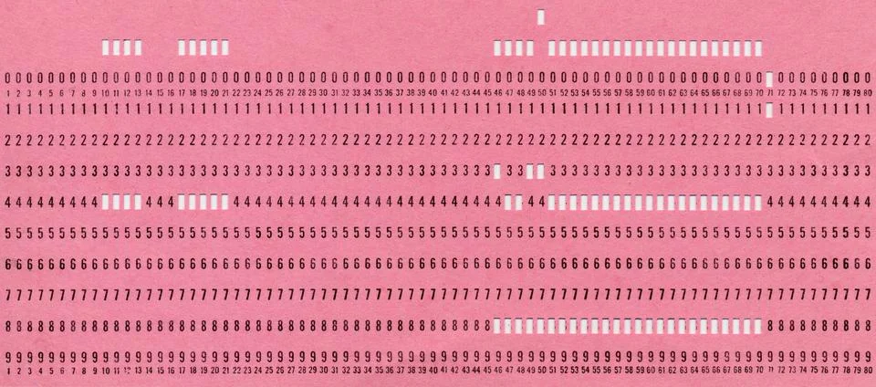 Punched card for programming Stock Photos