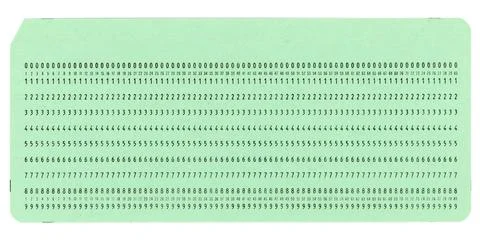 Punched card for programming Stock Photos