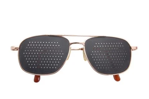 Punched glasses Stock Photos