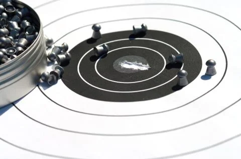The punched target. Stock Photos
