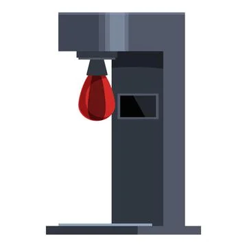 Punching bag arcade machine standing still, ready for action Stock Illustration