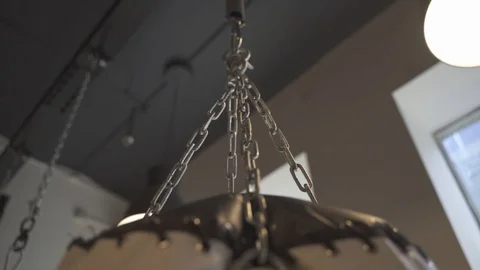 Punching Bag Boxing Chains Stock Footage 120151718