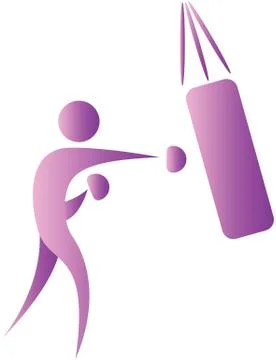 Punching bag boxing Stock Illustration