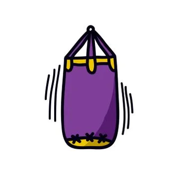 Punching bag doodle icon, vector illustration Stock Illustration