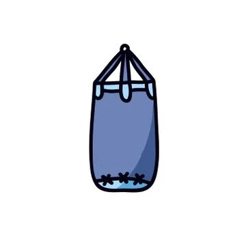 Punching bag doodle icon, vector illustration Stock Illustration
