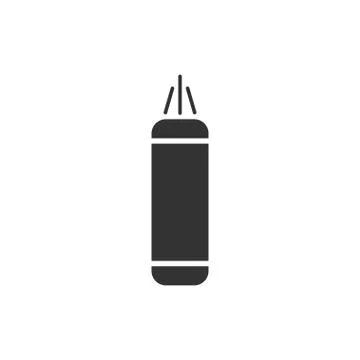 Punching bag icon flat Illustrazione stock