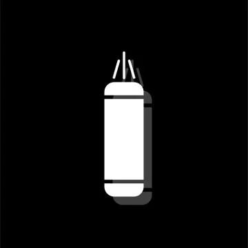 Punching bag icon flat Stock Illustration