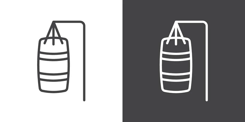 Punching bag icon Stock Illustration