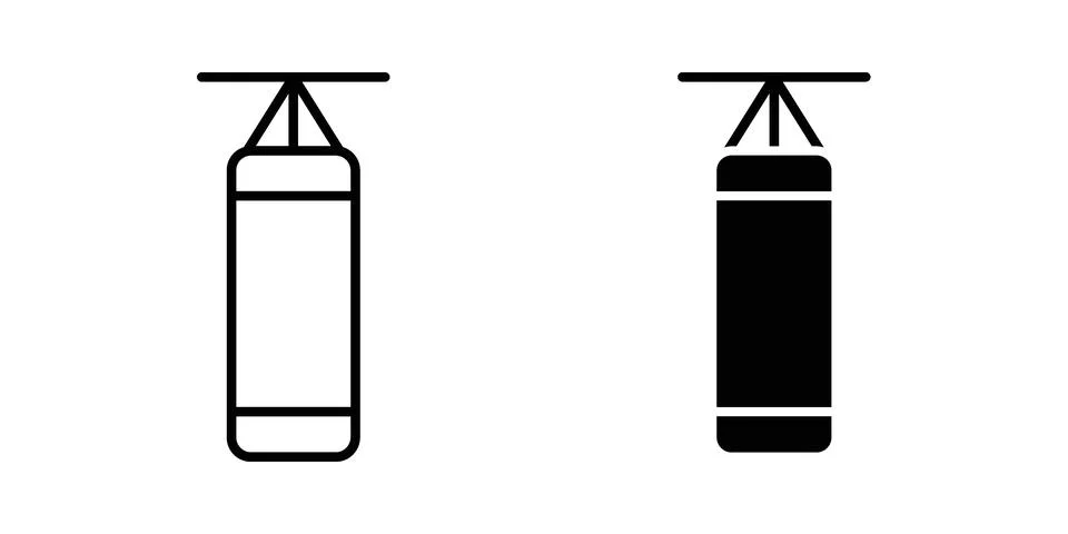 Punching bag icon vector design illustrations Stock Illustration
