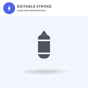 Punching Bag icon vector, filled flat sign, solid pictogram isolated on white イラスト素材
