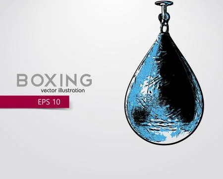 Punching bag silhouette. Stock Illustration