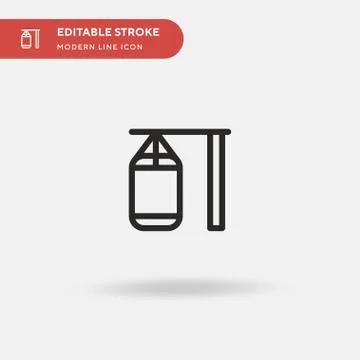 Punching Bag Simple vector icon. Illustration symbol design template for web  Stock Illustration