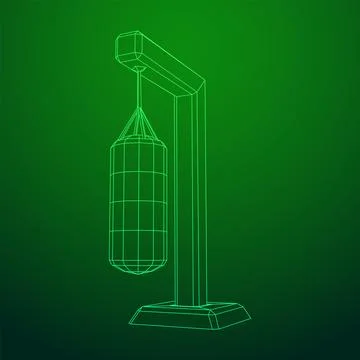 Punching bag for training boxing power punch Ilustración de archivo