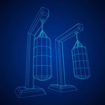 Punching bag for training boxing power punch Ilustração Stock