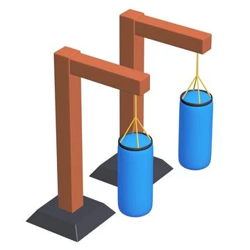 Punching bag for training boxing power punch Ilustração Stock