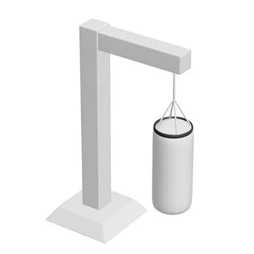 Punching bag for training boxing power punch Ilustración de archivo
