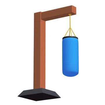 Punching bag for training boxing power punch Ilustração Stock