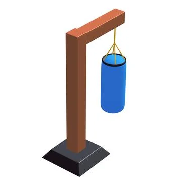 Punching bag for training boxing power punch Ilustração Stock