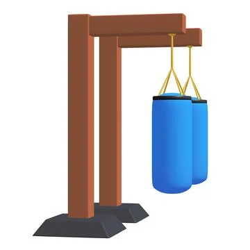 Punching bag for training boxing power punch Stock Illustration