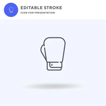 Punching icon vector, filled flat sign, solid pictogram isolated on white, lo Illustrazione stock