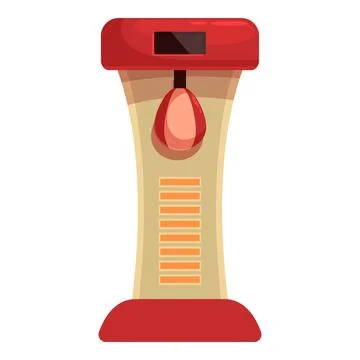 Punching machine measuring strength showing high score in boxing gym Stock Illustration
