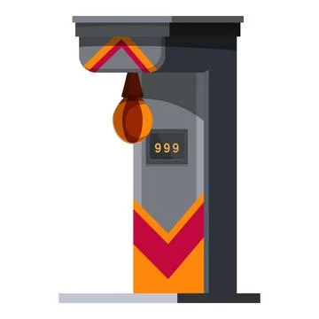 Punching machine measuring strength on white background Stock Illustration