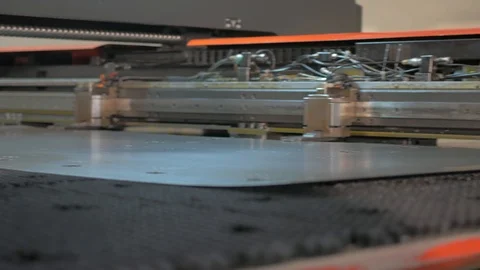 Punching Machine Working Stock Footage 87100470