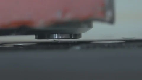 Punching Machine Working Stock Footage 87100572