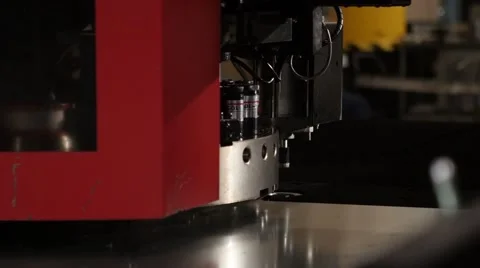 Punching metal Stock Footage 68391361