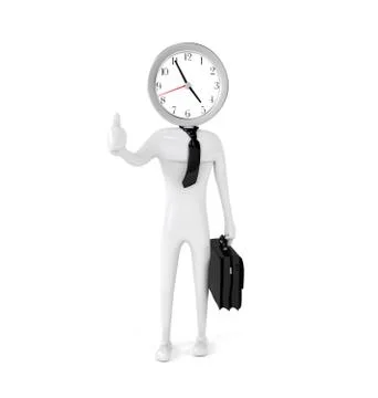 Punctual businessman Stock Illustration