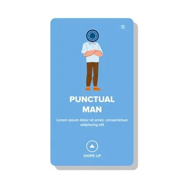 Punctual man vector Stock Illustration