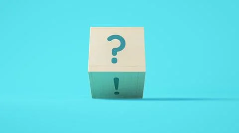 Punctuation marks cubes 3d rendering Stock Illustration