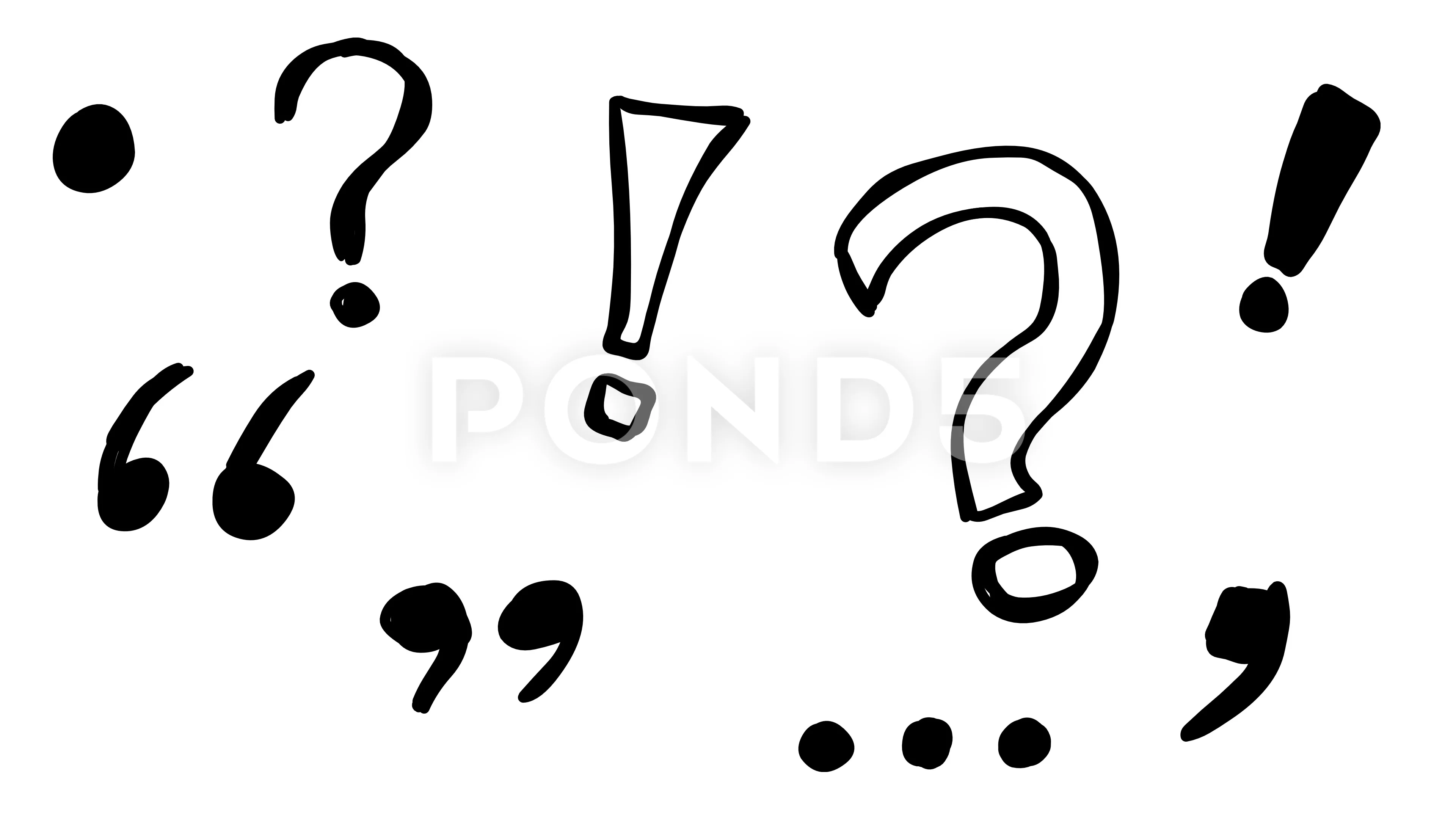 black and white punctuation marks clip art