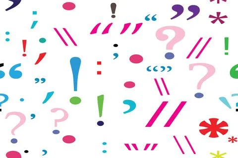 Punctuation marks sign Stock Illustration