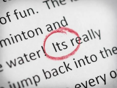 Punctuation mistake Stock Photos