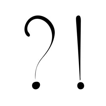 Punctuation signs question vector ink line vector Stock Illustration