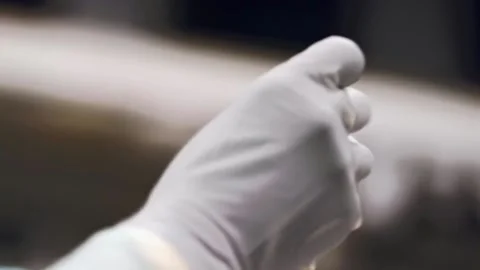 A punctured throat connected to a ventilator. Emergency help Stock Footage 133379608